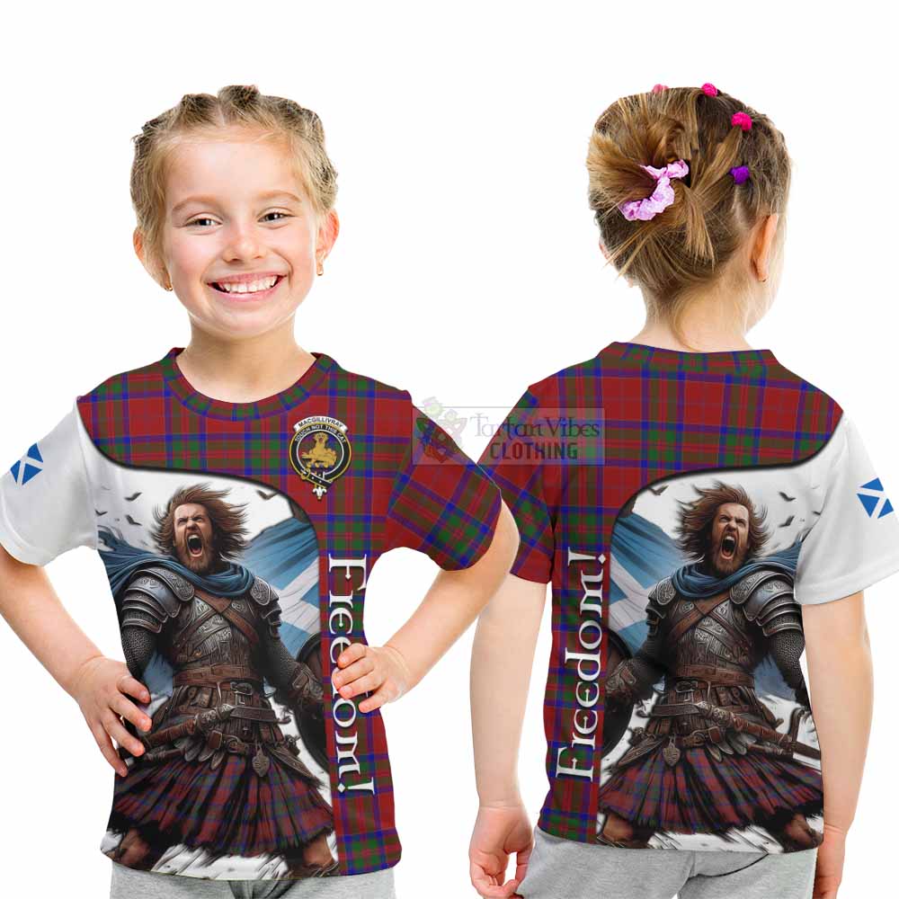 Tartan Vibes Clothing MacGillivray (McGillivray) Crest Tartan Kid T-Shirt Inspired by the Freedom of Scottish Warrior