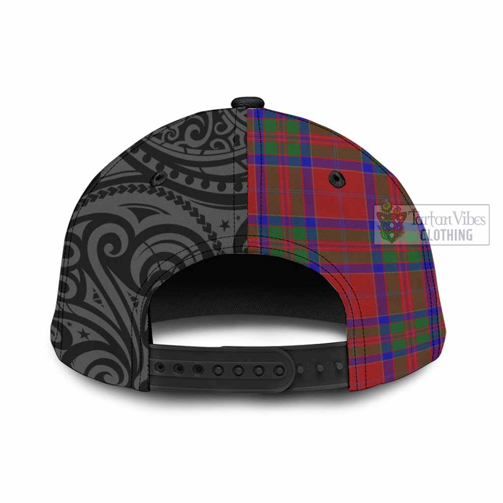 Tartan Vibes Clothing MacGillivray (McGillivray) Tartan Classic Cap with New Zealand Silver Fern Half Style