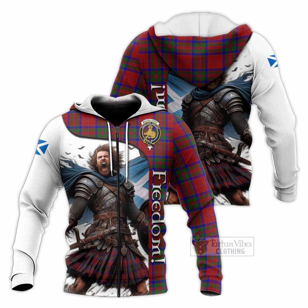 Tartan Vibes Clothing MacGillivray (McGillivray) Crest Tartan Knitted Hoodie Inspired by the Freedom of Scottish Warrior