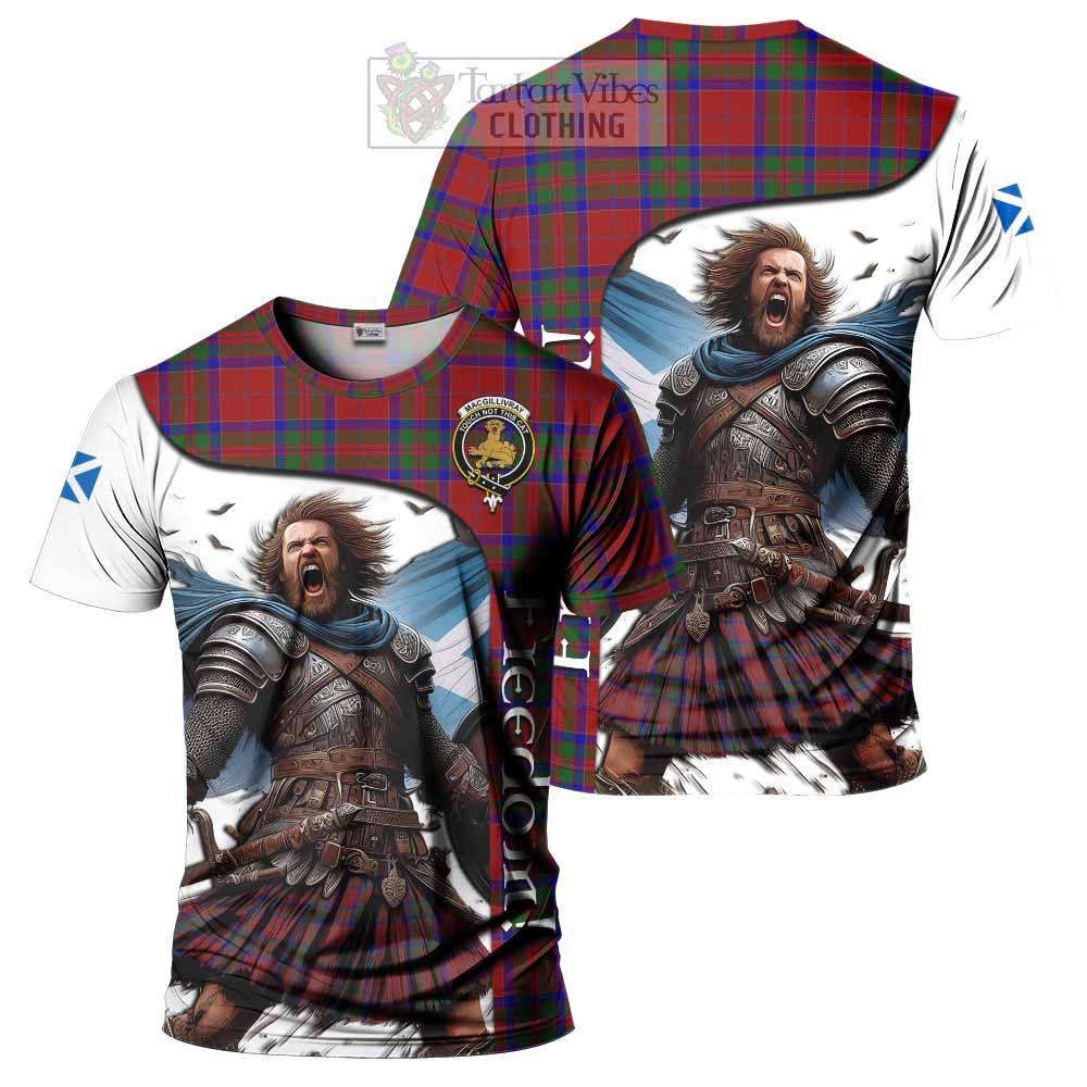 MacGillivray (McGillivray) Crest Tartan T-Shirt Inspired by the Freedom of Scottish Warrior