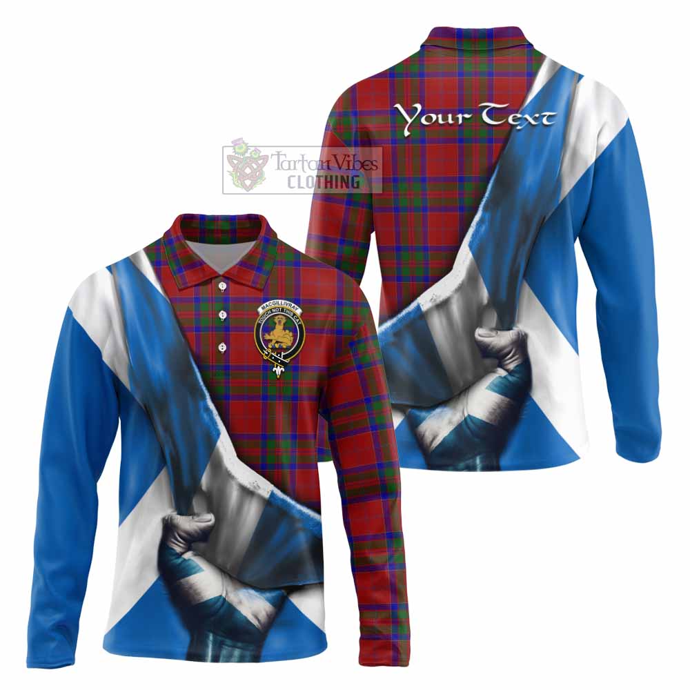 Tartan Vibes Clothing MacGillivray (McGillivray) Tartan Long Sleeve Polo Shirt with Family Crest Scotland Patriotic Style