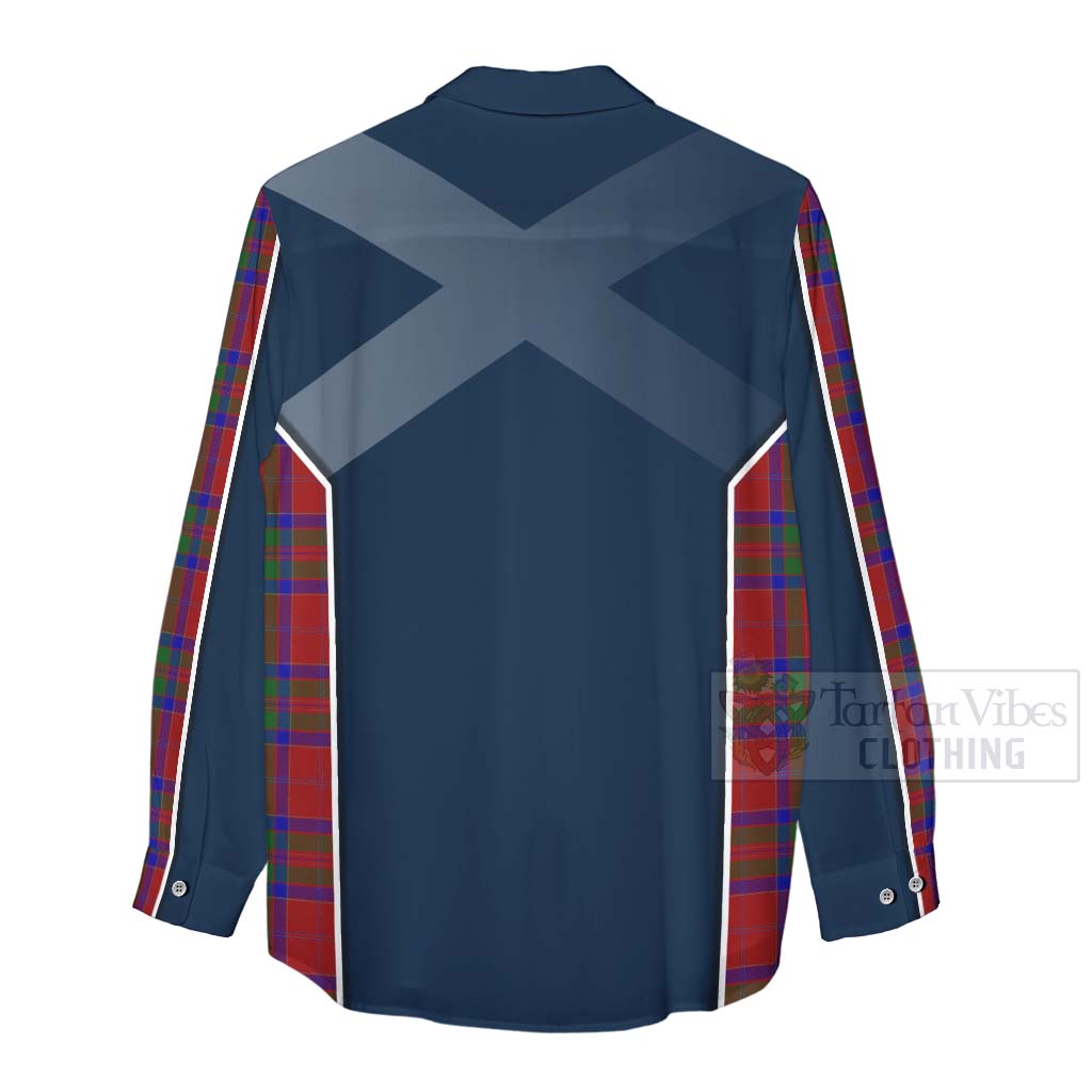 Tartan Vibes Clothing MacGillivray (McGillivray) Tartan Women's Casual Shirt with Family Crest and Scottish Thistle Vibes Sport Style