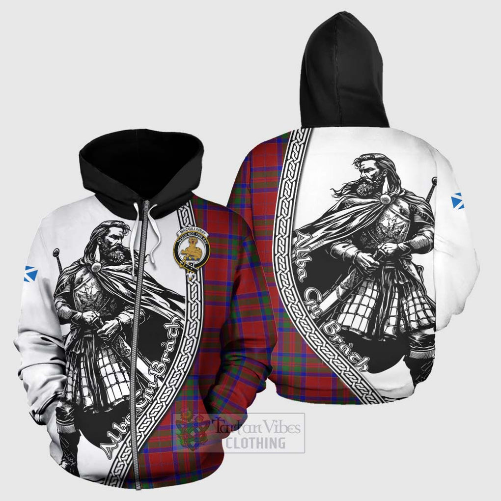 Tartan Vibes Clothing MacGillivray (McGillivray) Tartan Clan Crest Hoodie with Highlander Warrior Celtic Style