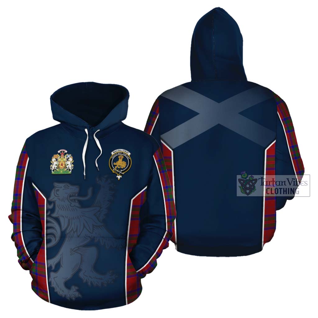 Tartan Vibes Clothing MacGillivray (McGillivray) Tartan Cotton Hoodie with Family Crest and Lion Rampant Vibes Sport Style