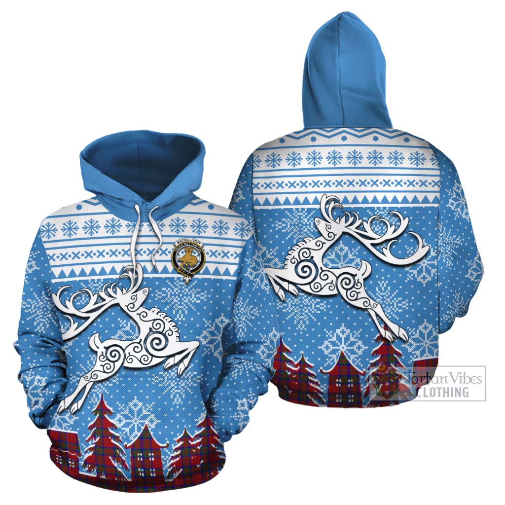 Tartan Vibes Clothing MacGillivray (McGillivray) Clan Christmas Cotton Hoodie Celtic Reindeer Style