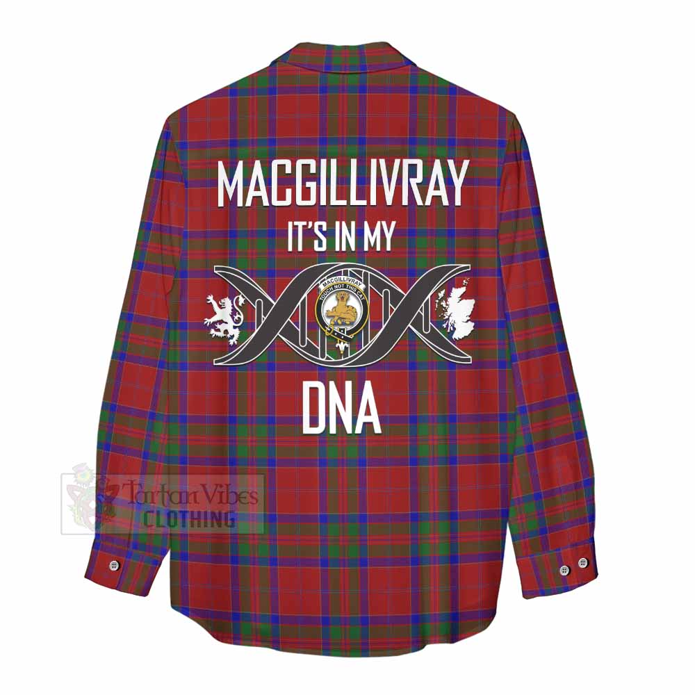 Tartan Vibes Clothing MacGillivray (McGillivray) Tartan Women's Casual Shirt with Family Crest DNA In Me Style