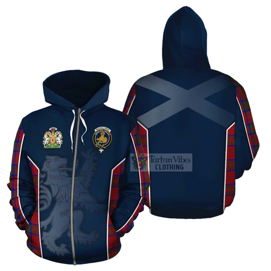 Tartan Vibes Clothing MacGillivray (McGillivray) Tartan Cotton Hoodie with Family Crest and Lion Rampant Vibes Sport Style