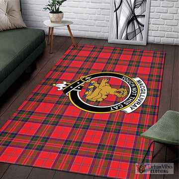 MacGillivray Modern Tartan Area Rug with Family Crest