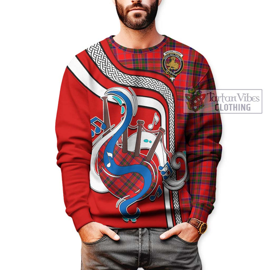 Tartan Vibes Clothing MacGillivray Modern Tartan Sweatshirt with Epic Bagpipe Style