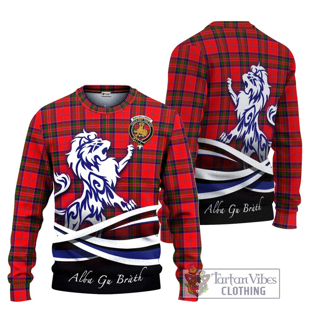 MacGillivray Modern Tartan Knitted Sweater with Alba Gu Brath Regal Lion Emblem Unisex - Tartanvibesclothing Shop