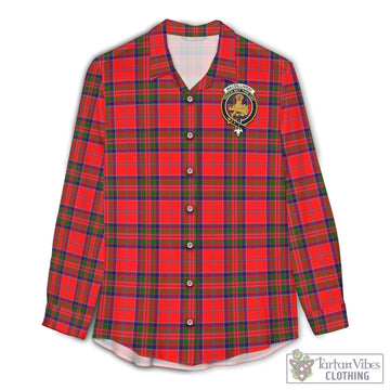 MacGillivray Modern Tartan Women's Casual Shirt with Family Crest