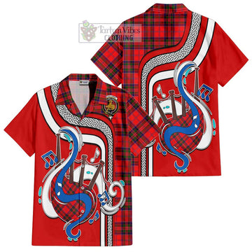 MacGillivray Modern Tartan Short Sleeve Button Shirt with Epic Bagpipe Style