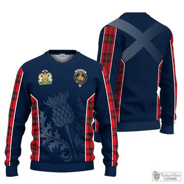 MacGillivray Modern Tartan Knitted Sweatshirt with Family Crest and Scottish Thistle Vibes Sport Style