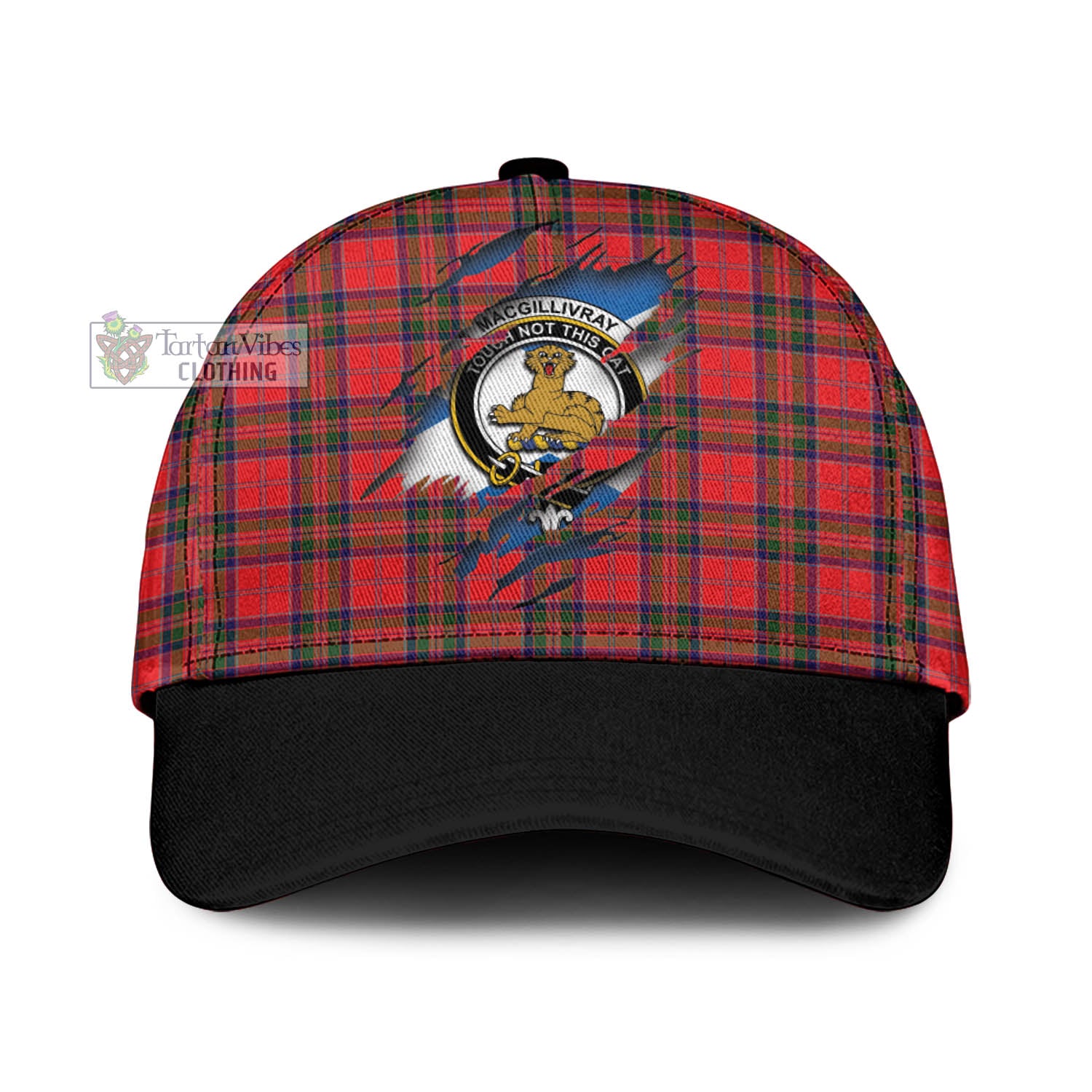 Tartan Vibes Clothing MacGillivray Modern Tartan Classic Cap with Family Crest In Me Style