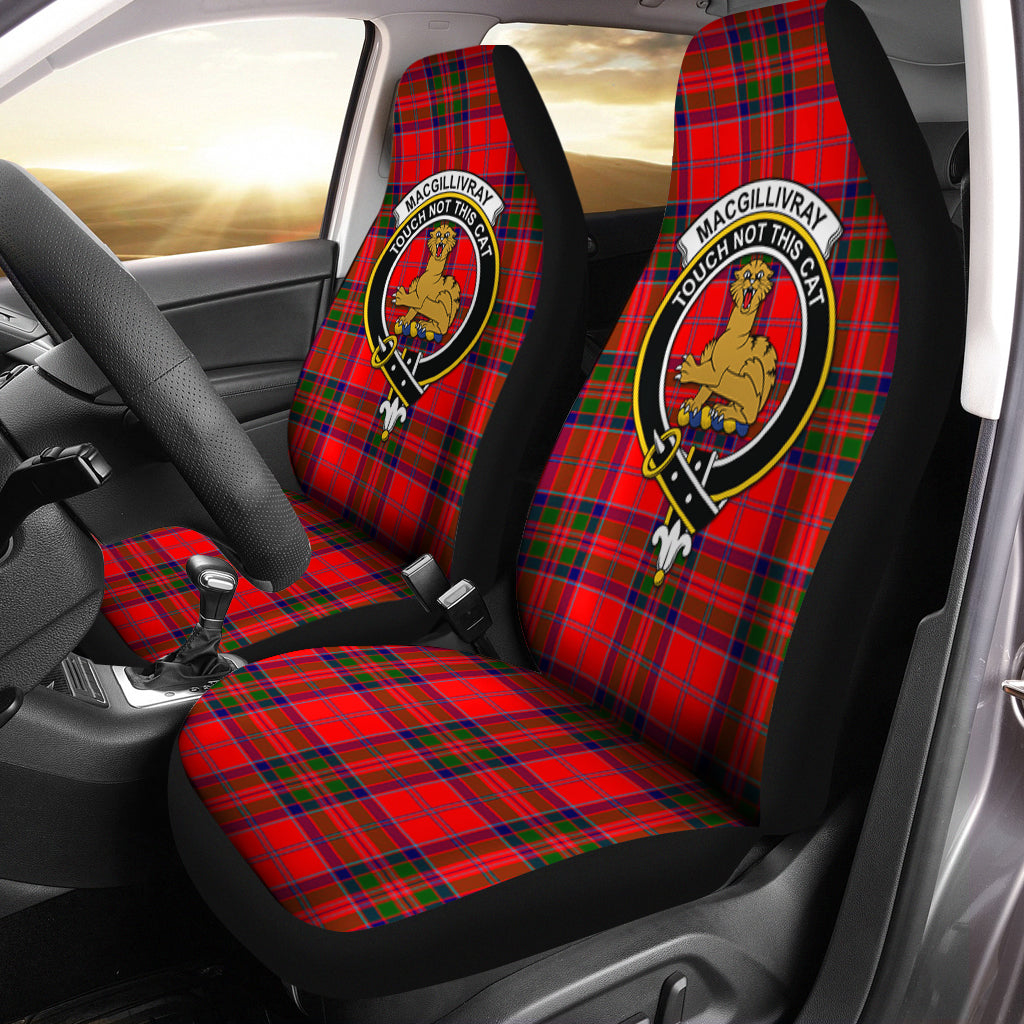 MacGillivray Modern Tartan Car Seat Cover with Family Crest One Size - Tartanvibesclothing
