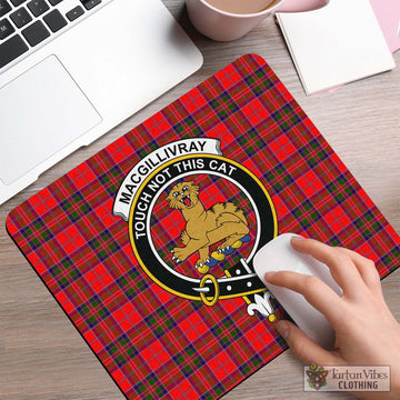 MacGillivray Modern Tartan Mouse Pad with Family Crest