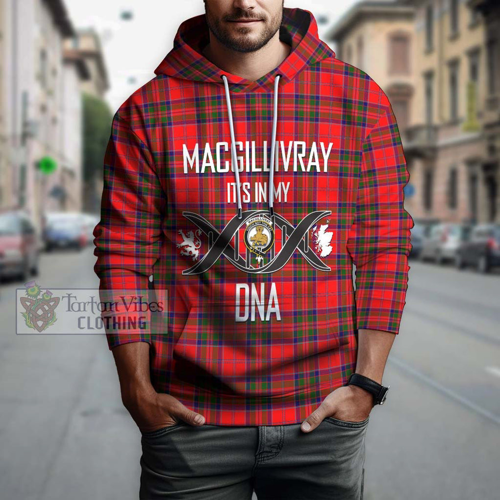 MacGillivray Modern Tartan Hoodie with Family Crest DNA In Me Style Pullover Hoodie - Tartanvibesclothing Shop