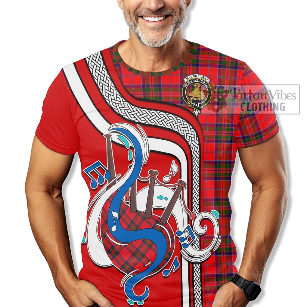 MacGillivray Modern Tartan T-Shirt with Epic Bagpipe Style Kid's Shirt - Tartanvibesclothing Shop