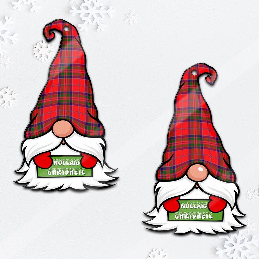 MacGillivray Modern Gnome Christmas Ornament with His Tartan Christmas Hat Mica Ornament - Tartanvibesclothing