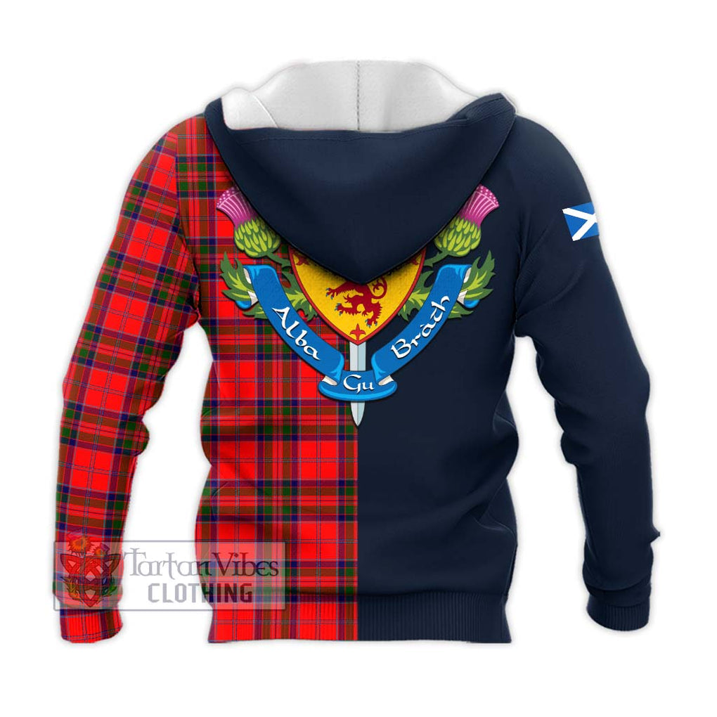 Tartan Vibes Clothing MacGillivray Modern Tartan Knitted Hoodie with Scottish Lion Royal Arm Half Style