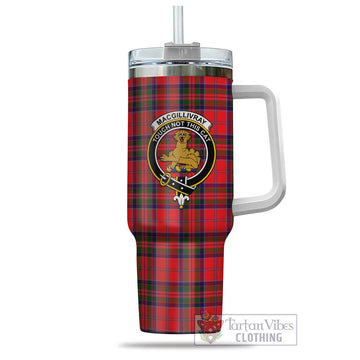 MacGillivray Modern Tartan and Family Crest Tumbler with Handle