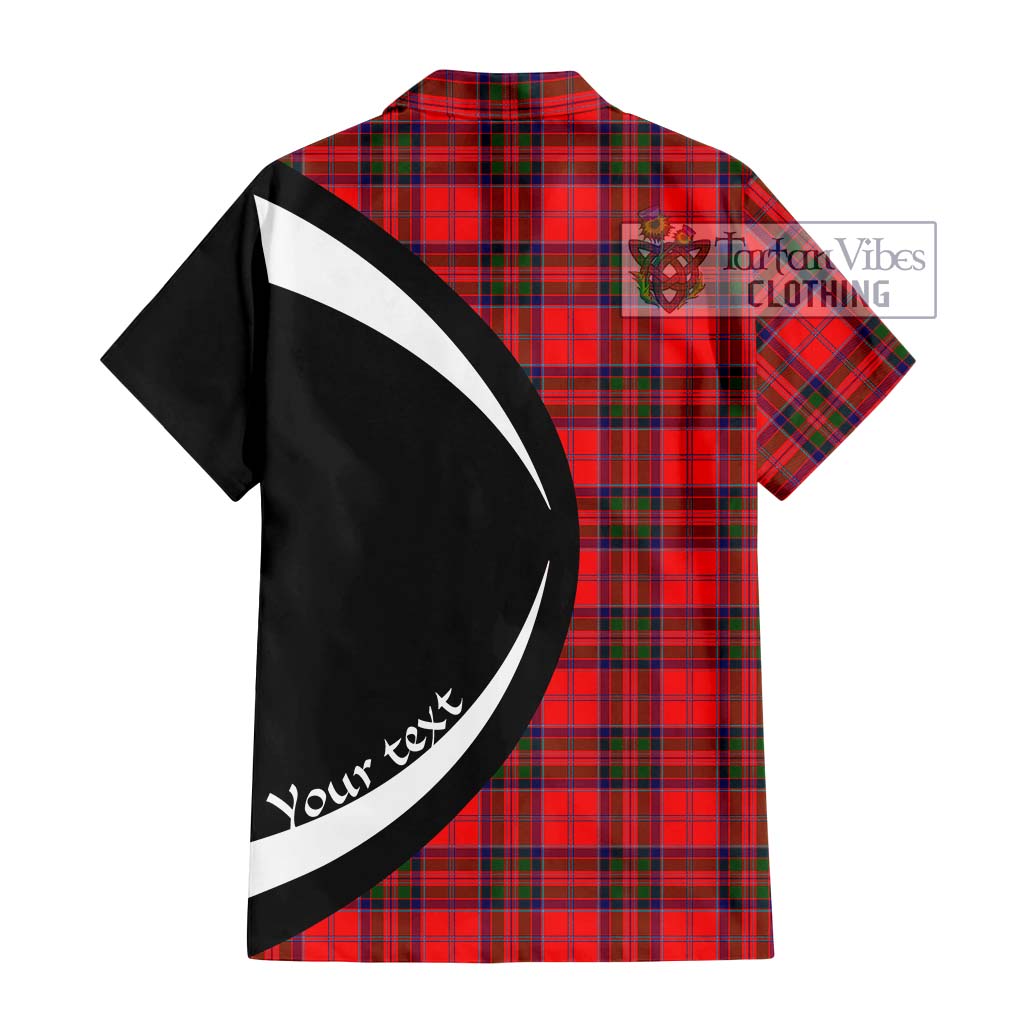 Tartan Vibes Clothing MacGillivray Modern Tartan Short Sleeve Button Up with Family Crest Circle Style