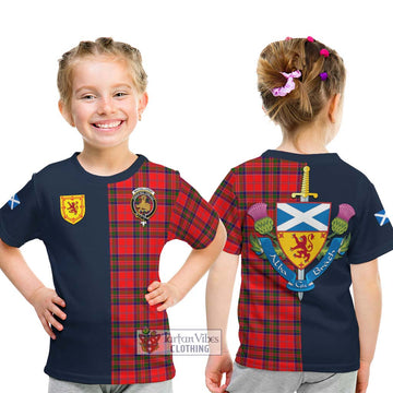 MacGillivray Modern Tartan Kid T-Shirt with Scottish Lion Royal Arm Half Style