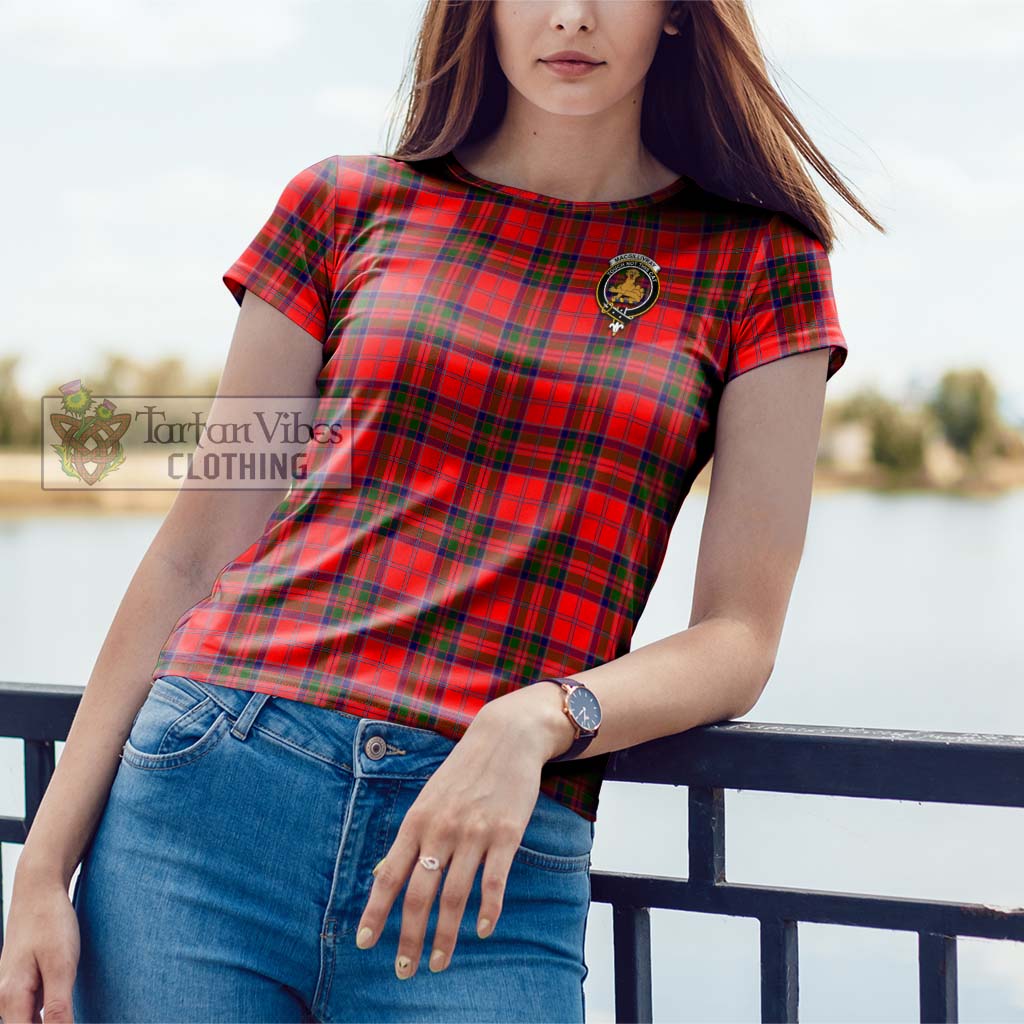 Tartan Vibes Clothing MacGillivray Modern Tartan Cotton T-Shirt with Family Crest