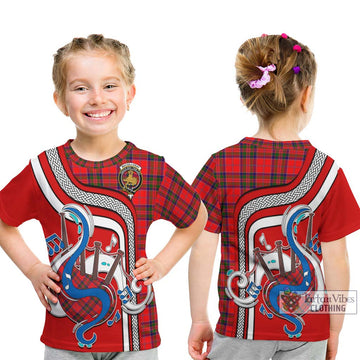 MacGillivray Modern Tartan Kid T-Shirt with Epic Bagpipe Style