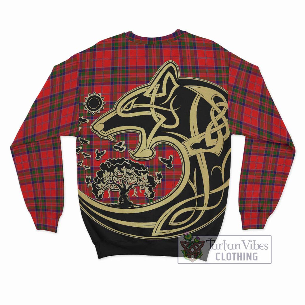 MacGillivray Modern Tartan Sweatshirt with Family Crest Celtic Wolf Style - Tartan Vibes Clothing