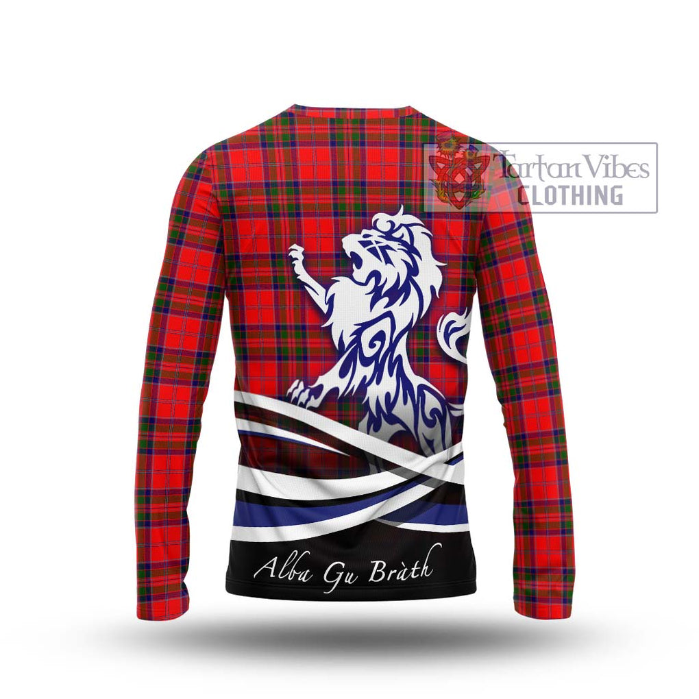 MacGillivray Modern Tartan Long Sleeve T-Shirt with Alba Gu Brath Regal Lion Emblem - Tartanvibesclothing Shop