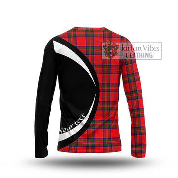 MacGillivray Modern Tartan Long Sleeve T-Shirt with Family Crest Circle Style