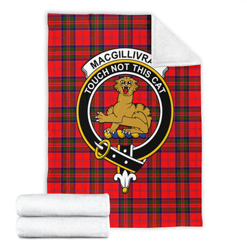 MacGillivray Modern Tartan Blanket with Family Crest