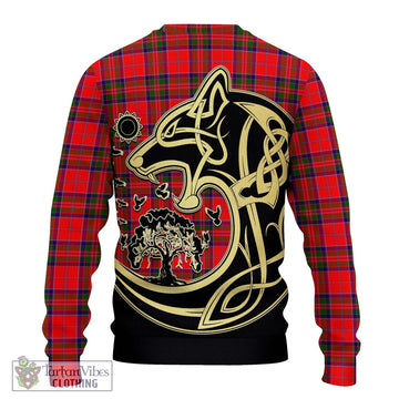 MacGillivray Modern Tartan Ugly Sweater with Family Crest Celtic Wolf Style