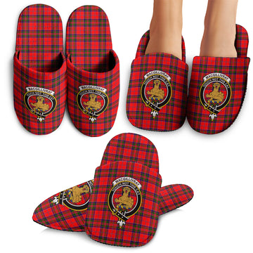 MacGillivray Modern Tartan Home Slippers with Family Crest