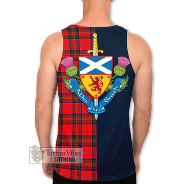 MacGillivray Modern Tartan Men's Tank Top Alba with Scottish Lion Royal Arm Half Style