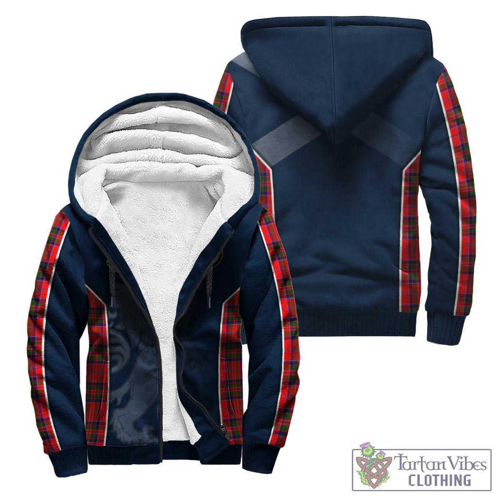 Tartan Vibes Clothing MacGillivray Modern Tartan Sherpa Hoodie with Family Crest and Lion Rampant Vibes Sport Style