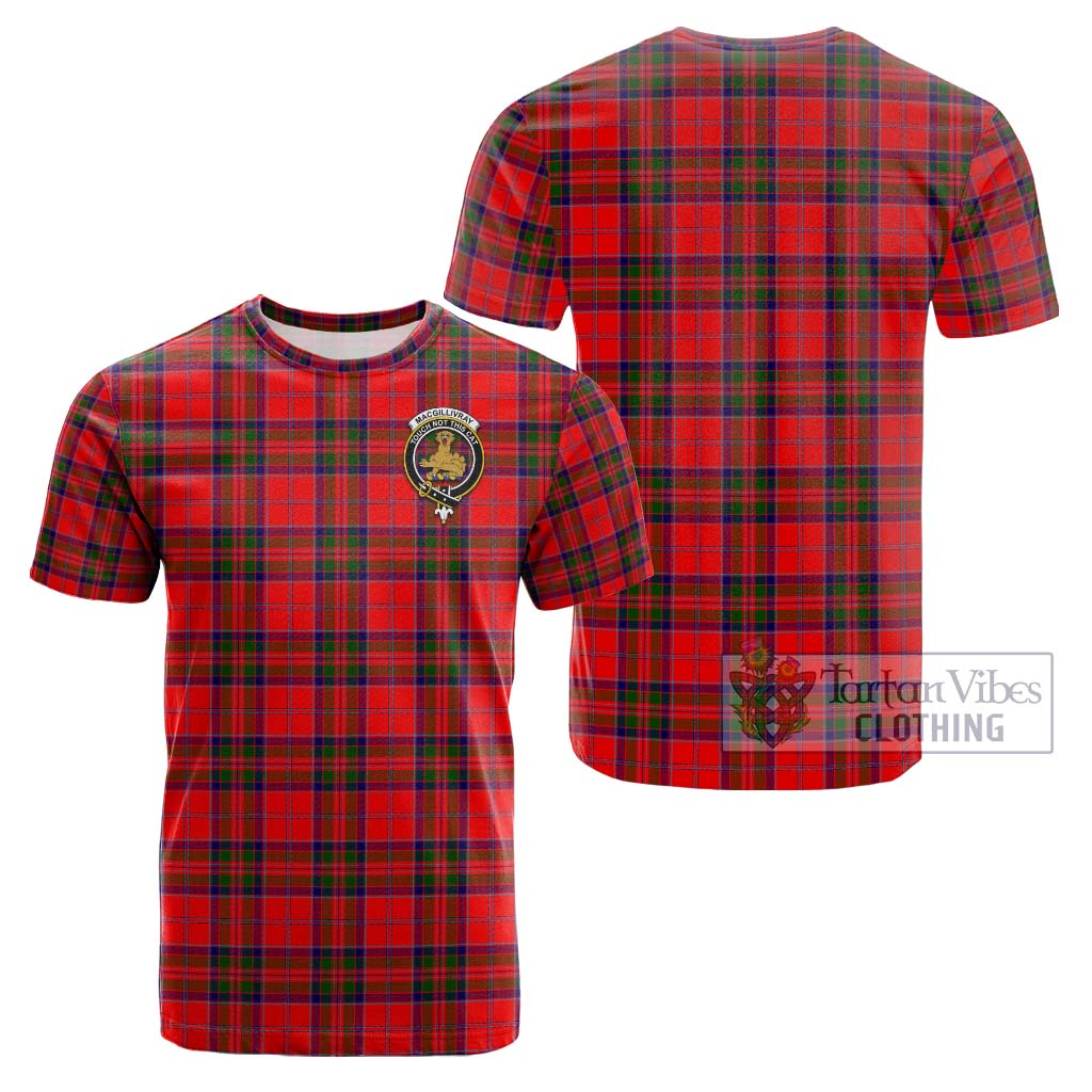 Tartan Vibes Clothing MacGillivray Modern Tartan Cotton T-Shirt with Family Crest