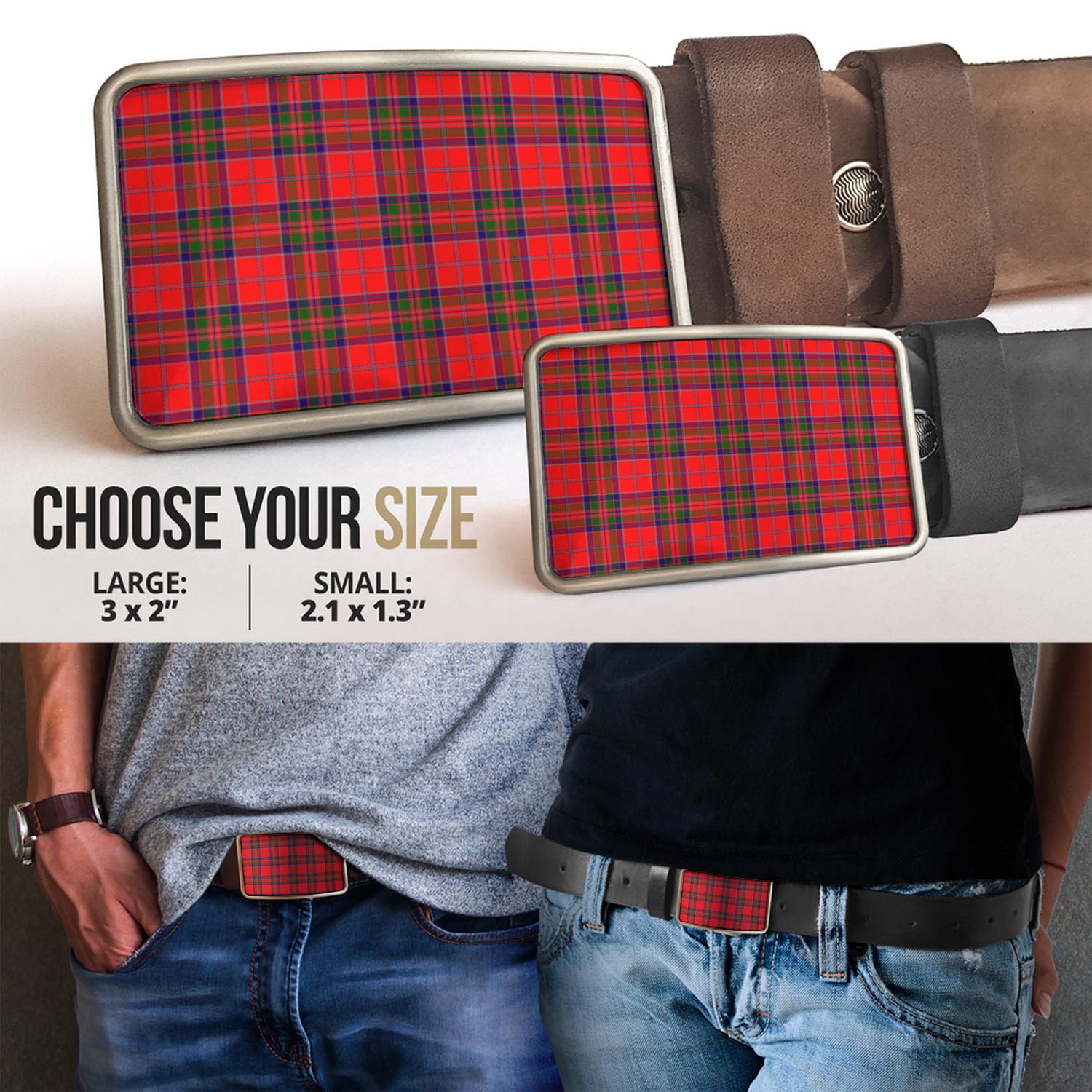 MacGillivray Modern Tartan Belt Buckles - Tartanvibesclothing