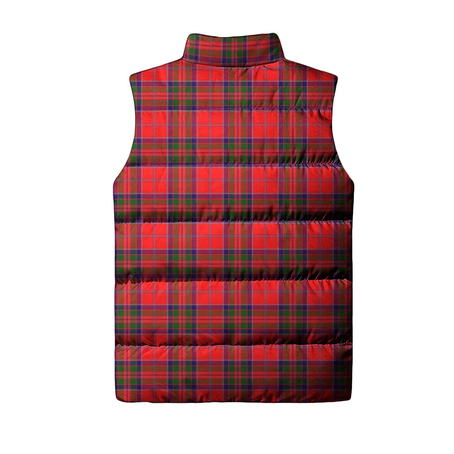 MacGillivray Modern Tartan Sleeveless Puffer Jacket with Family Crest - Tartanvibesclothing