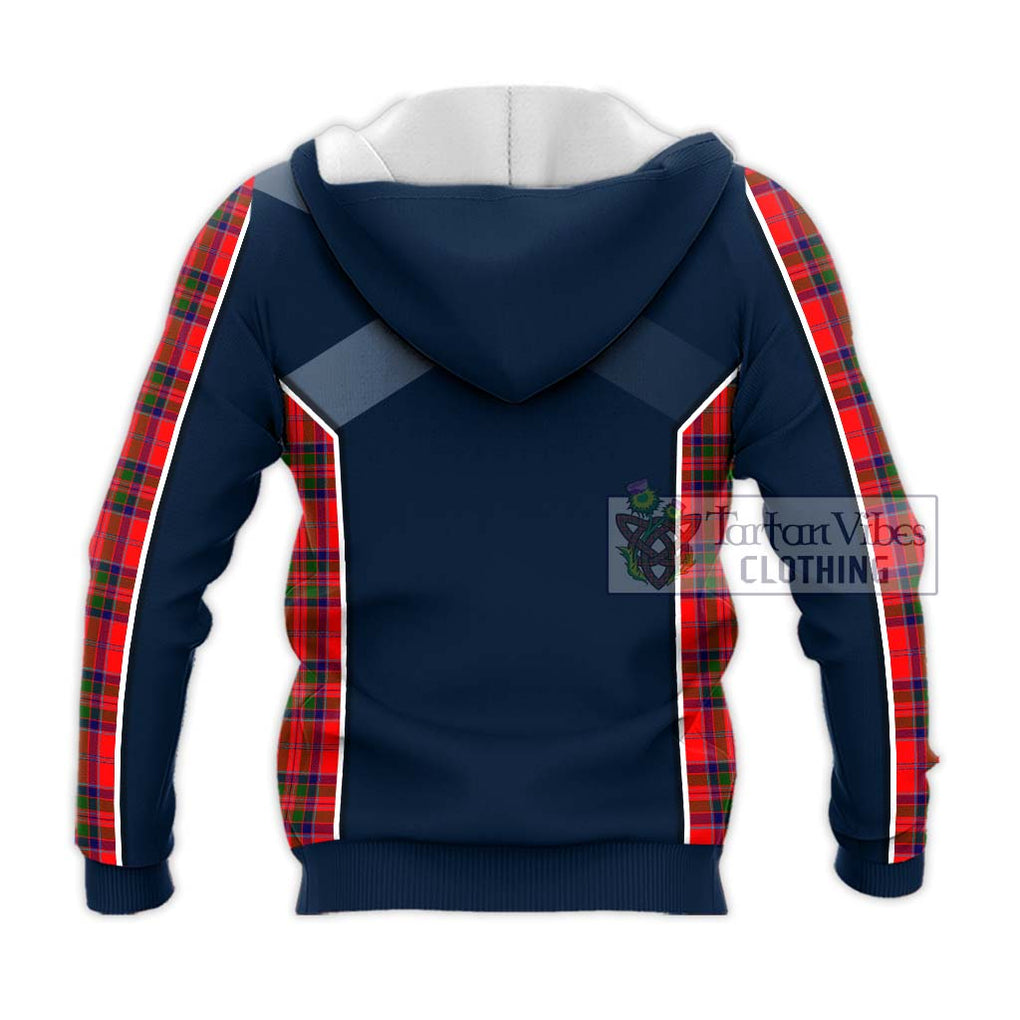 MacGillivray Modern Tartan Knitted Hoodie with Family Crest and Lion Rampant Vibes Sport Style - Tartan Vibes Clothing