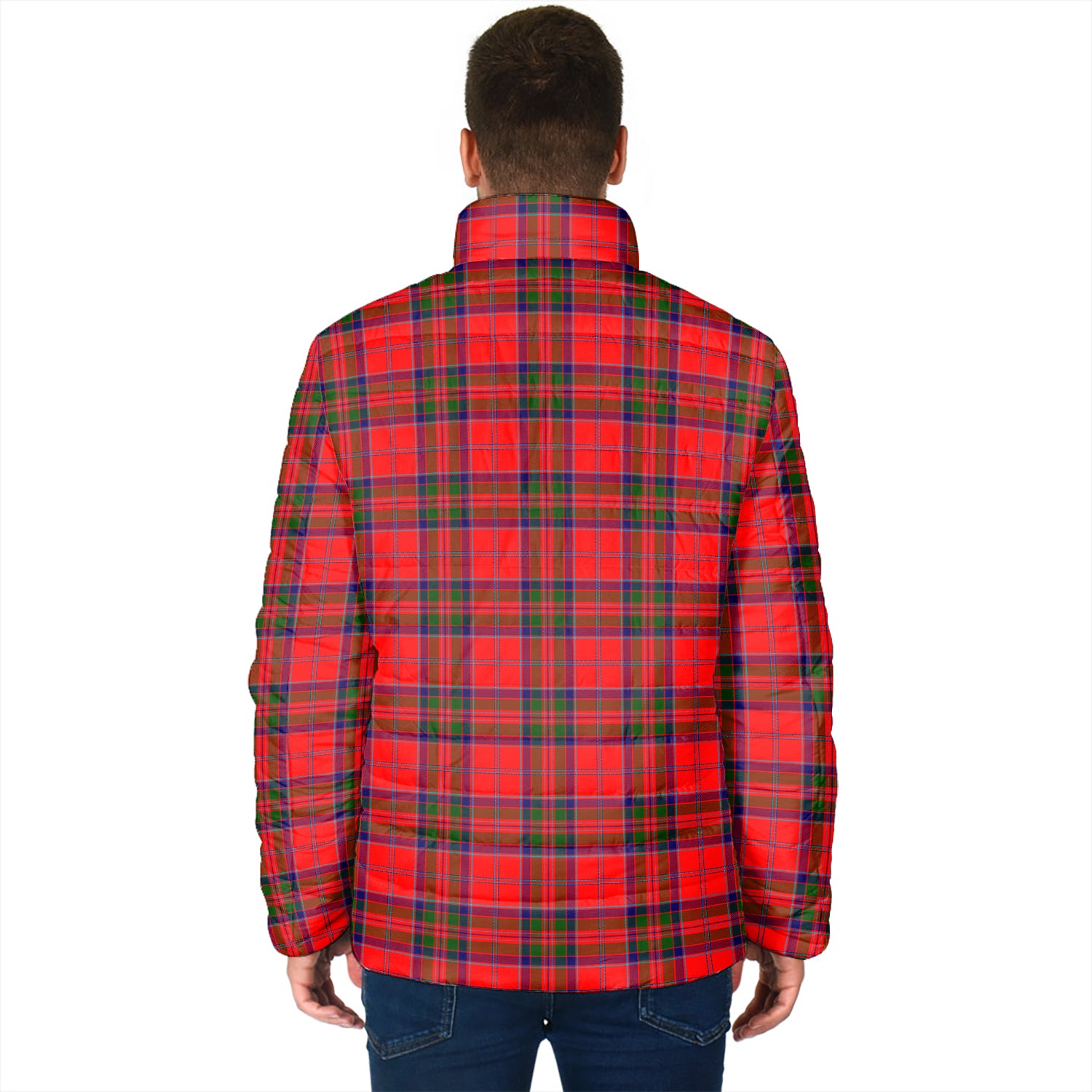 MacGillivray Modern Tartan Padded Jacket with Family Crest - Tartanvibesclothing