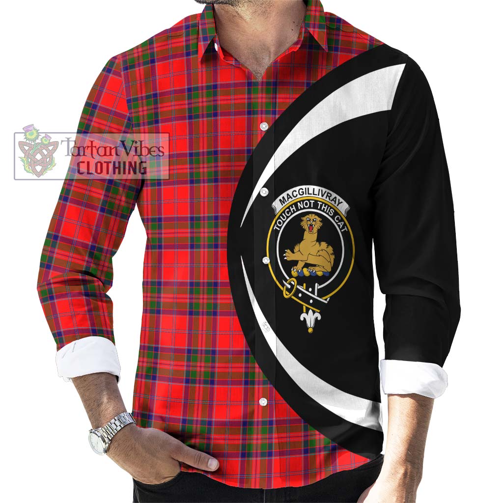 Tartan Vibes Clothing MacGillivray Modern Tartan Long Sleeve Button Up with Family Crest Circle Style