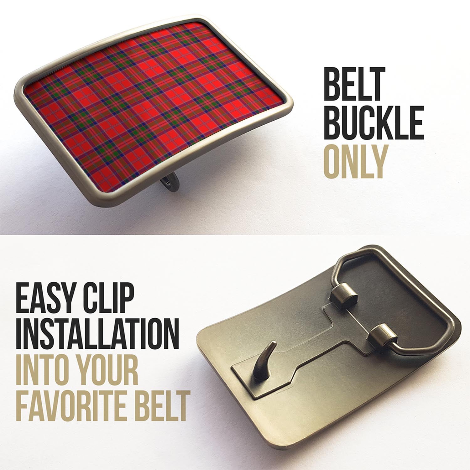 MacGillivray Modern Tartan Belt Buckles - Tartanvibesclothing