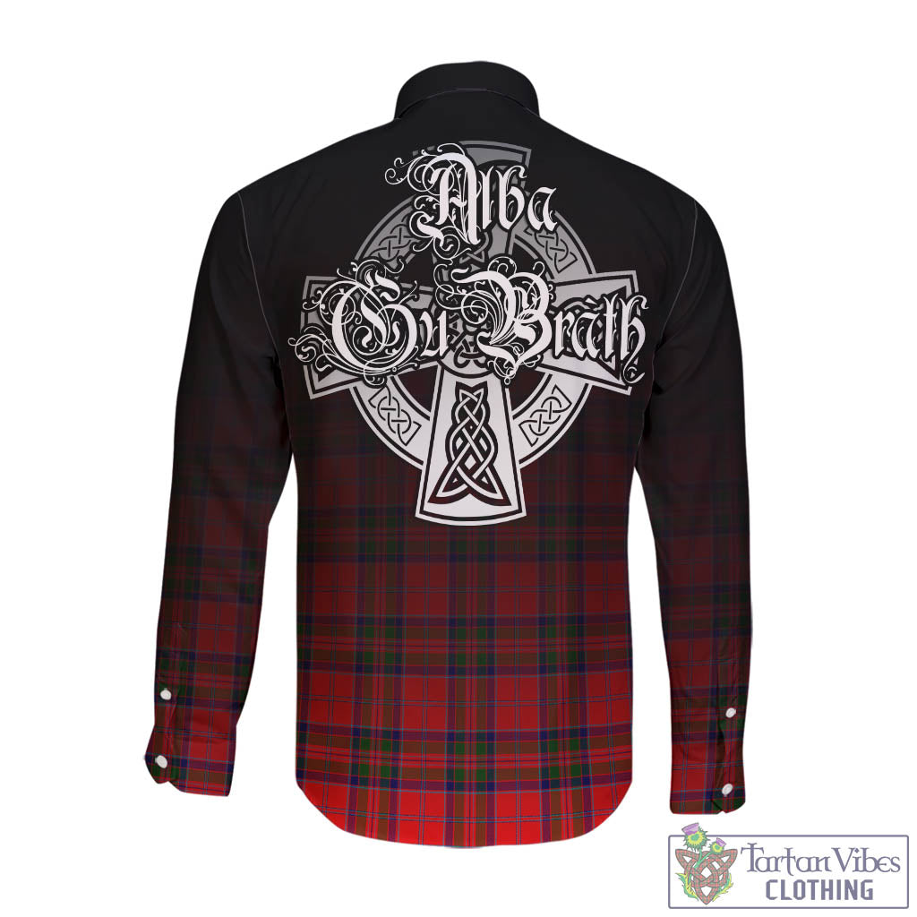 Tartan Vibes Clothing MacGillivray Modern Tartan Long Sleeve Button Up Featuring Alba Gu Brath Family Crest Celtic Inspired