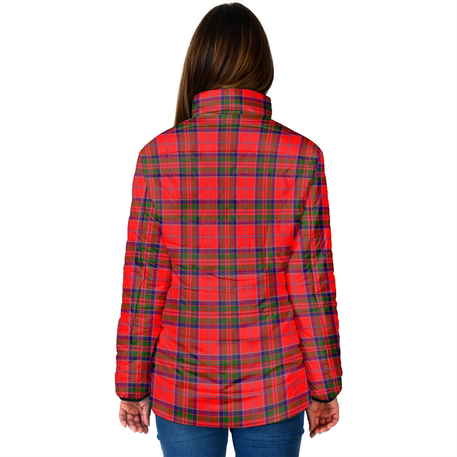 MacGillivray Modern Tartan Padded Jacket with Family Crest - Tartanvibesclothing