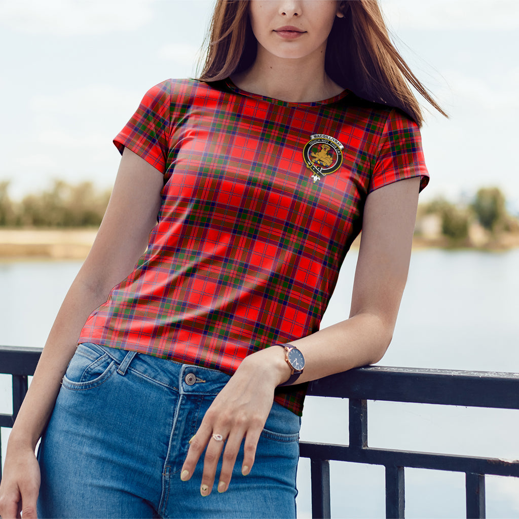 MacGillivray Modern Tartan T-Shirt with Family Crest - Tartan Vibes Clothing