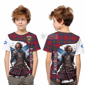 MacGilvery (McGilvery) Crest Tartan Kid T-Shirt Inspired by the Freedom of Scottish Warrior - Tartan Vibes Clothing