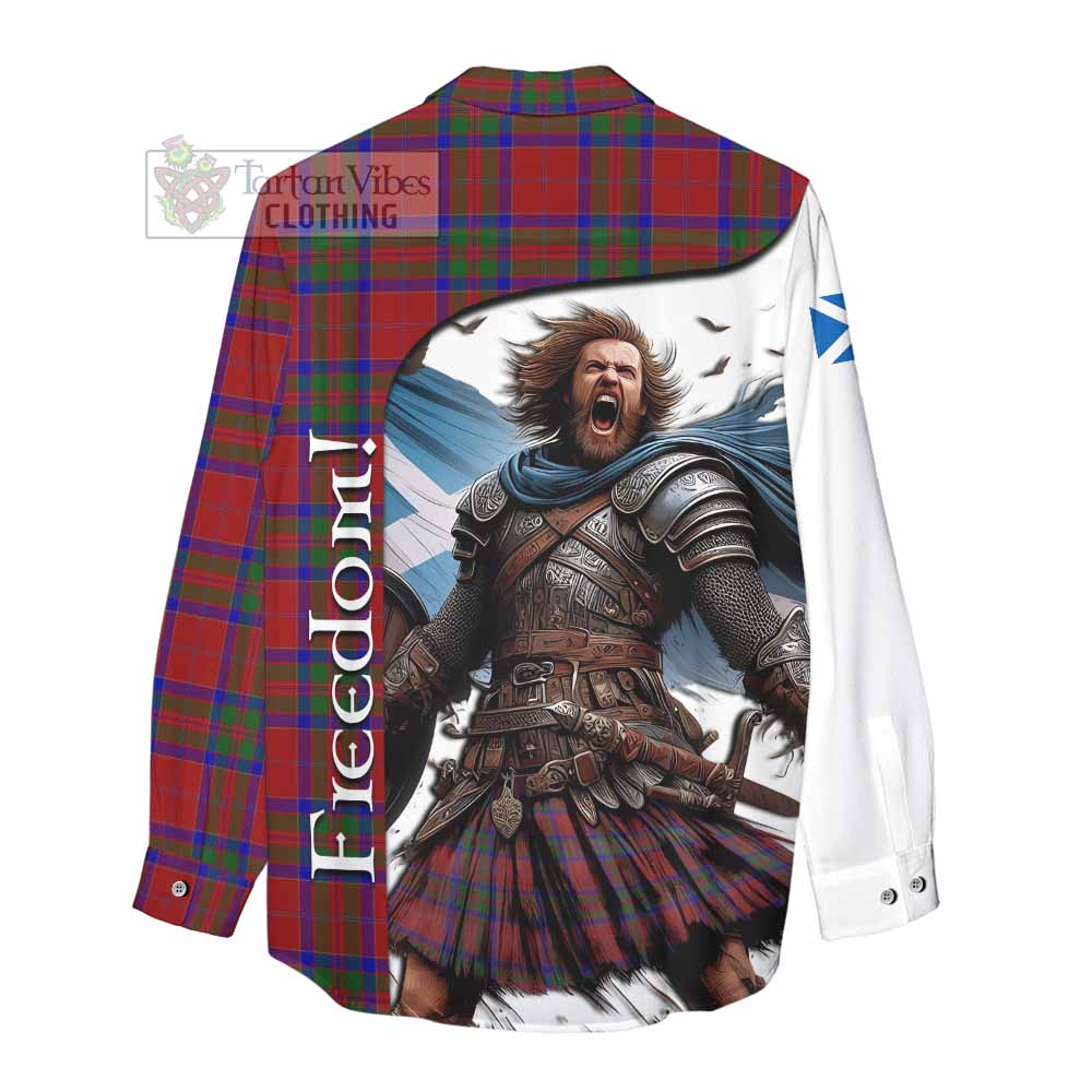 Tartan Vibes Clothing MacGilvery (McGilvery) Crest Tartan Women's Casual Shirt Inspired by the Freedom of Scottish Warrior