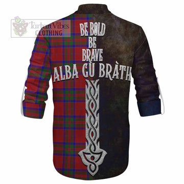 MacGilvery (McGilvery) Tartan Family Crest Ghillie Kilt Shirt Alba Gu Brath Be Brave Lion Ancient Style - Tartan Vibes Clothing